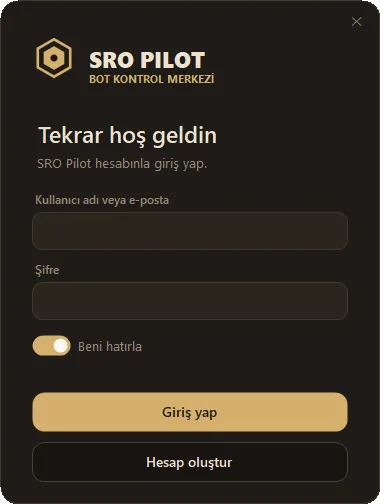 Giriş ekranı